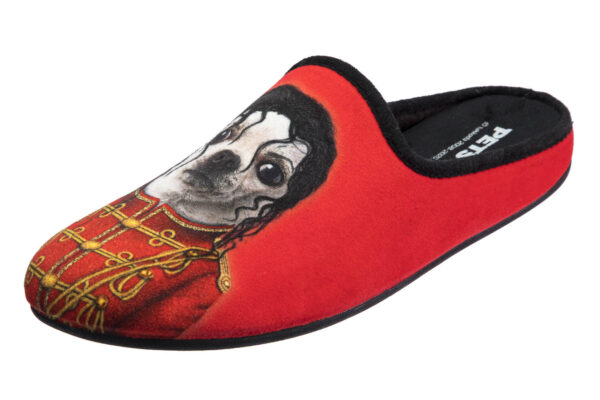 MENS MULE SLIPPER IN SOFT FLEECE PETS ROCK POP 5566021 Pets Rock Mens Mule Slippers