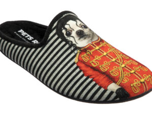 MENS MULE SLIPPER IN SOFT FLEECE PETS ROCK POP 5566022 Pets Rock Mens Mule Slippers