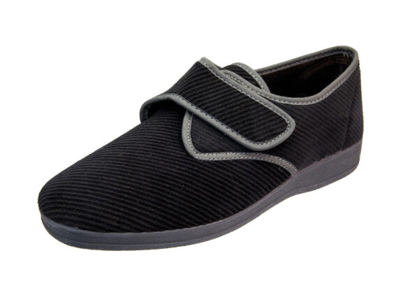 HERREN PANTOFFEL AUS SAMT MIT KLETTVERSCHLUSS 5556435 Pantoffeln Herren