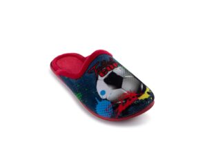 BOY MULE SLIPPER IN SOFT FLEECE FOOTBALL CUP 9330193 Boy Mule Slippers