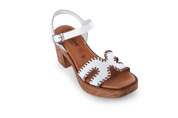 SANDALO DONNA PELLE BICOLORE 0252163 Sandali Donna