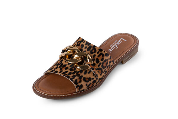 LADIES LEO LEATHER SLIPPER 8452102 Ladies Sandals