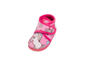 PANTOFOLA ALTA TESSUTO MORBIDO VELCRO 2530219 Ciabatte Bambina