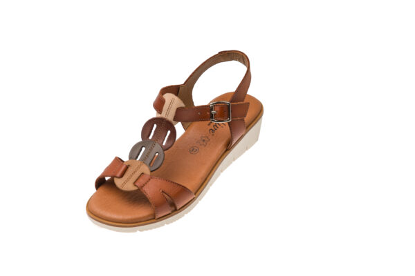 SANDALO PELLE ZEPPA BASSA 0252262 Sandali Donna