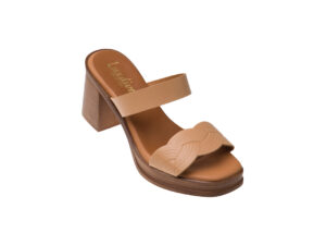 CIABATTA TACCO ALTO PELLE INTARSIATA 0852719 Sandali Donna