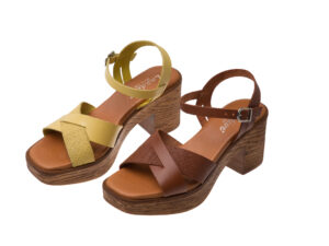 SANDALO TACCO ALTO PELLE 8452711 Sandali Donna
