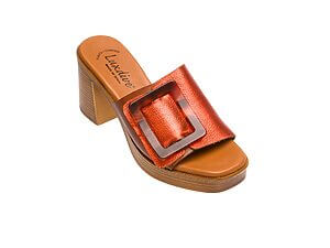 SABOT TACCO ALTO PELLE METAL 0254224 SABOT TACCO ALTO PELLE METAL 0254224 Sandali Donna